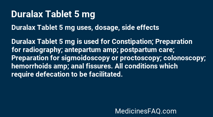 Duralax Tablet 5 mg