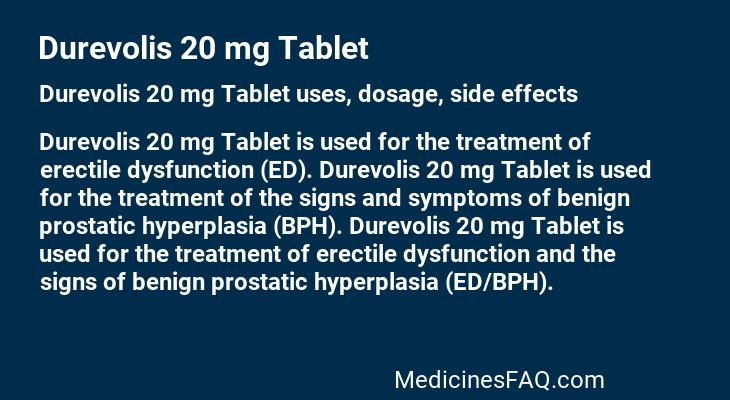 Durevolis 20 mg Tablet