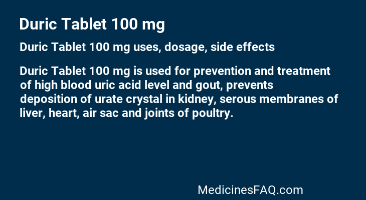 Duric Tablet 100 mg