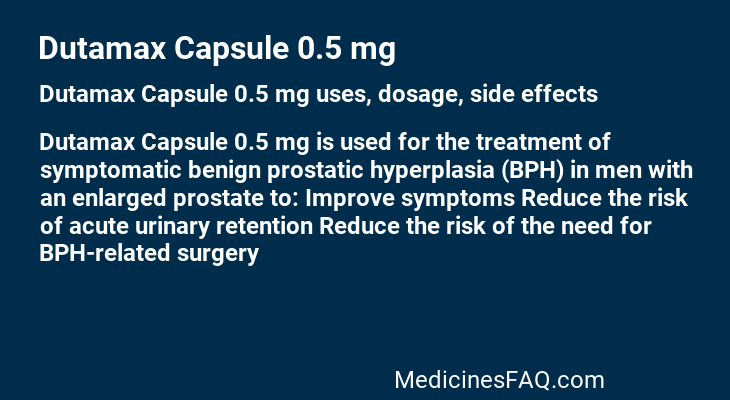 Dutamax Capsule 0.5 mg