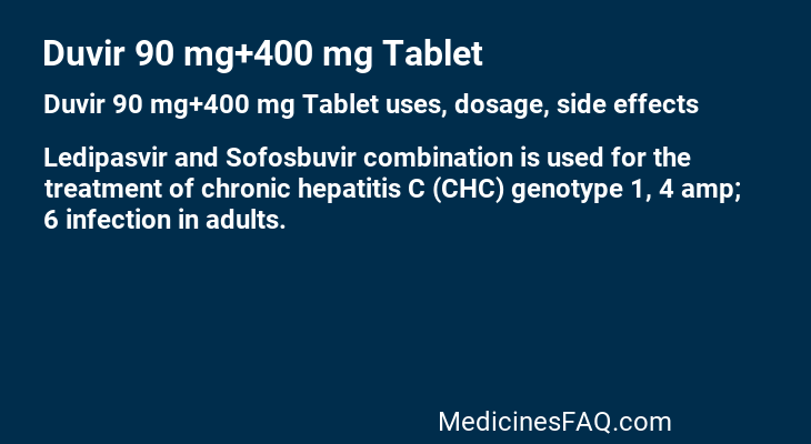 Duvir 90 mg+400 mg Tablet