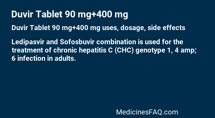 Duvir Tablet 90 mg+400 mg