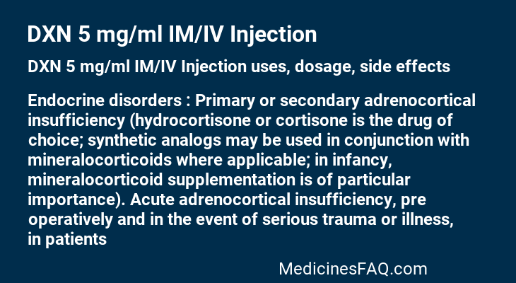 DXN 5 mg/ml IM/IV Injection