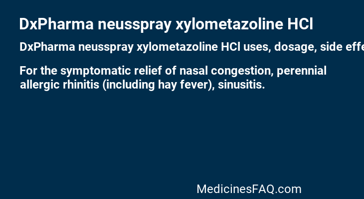 DxPharma neusspray xylometazoline HCl