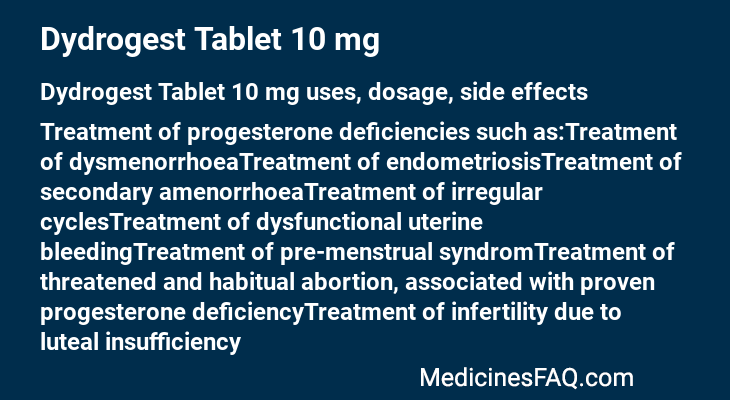 Dydrogest Tablet 10 mg