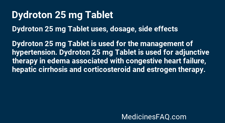 Dydroton 25 mg Tablet