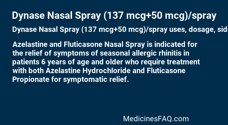 Dynase Nasal Spray (137 mcg+50 mcg)/spray