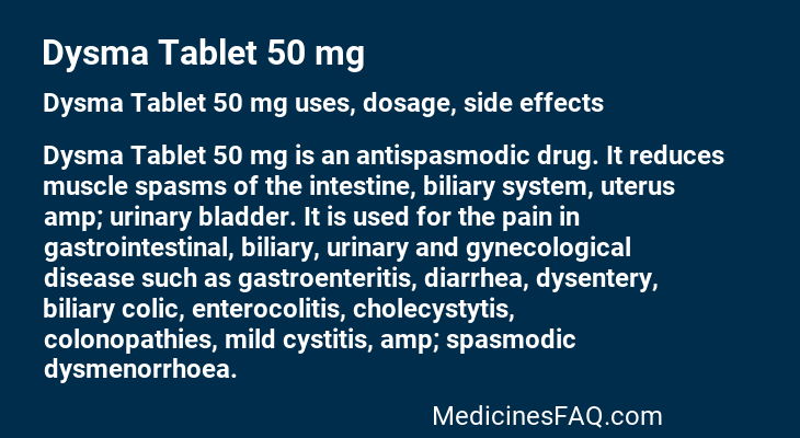 Dysma Tablet 50 mg