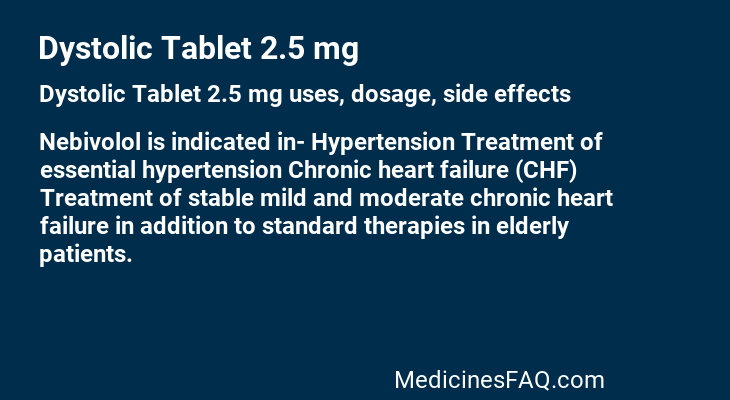 Dystolic Tablet 2.5 mg