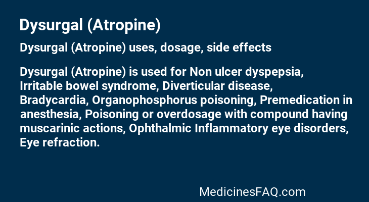 Dysurgal (Atropine)
