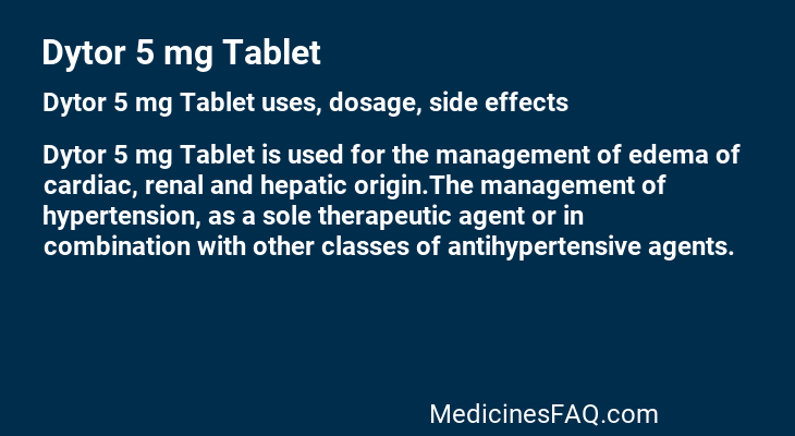 Dytor 5 mg Tablet