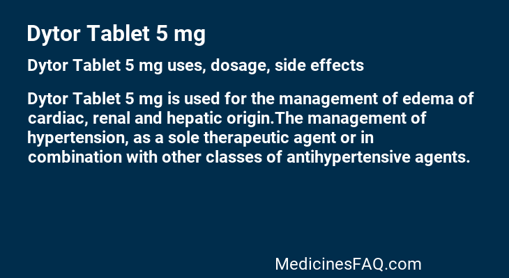 Dytor Tablet 5 mg