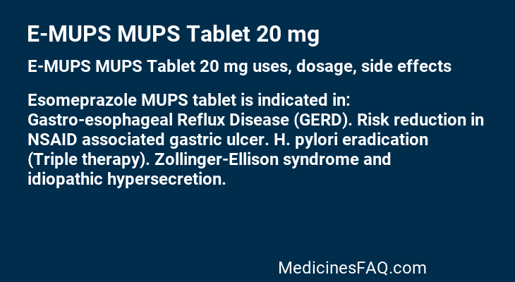 E-MUPS MUPS Tablet 20 mg