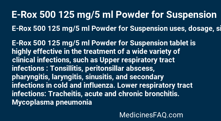 E-Rox 500 125 mg/5 ml Powder for Suspension