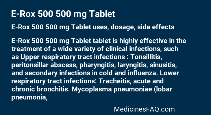 E-Rox 500 500 mg Tablet