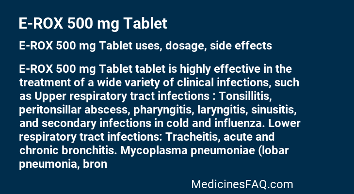 E-ROX 500 mg Tablet