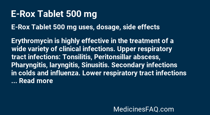 E-Rox Tablet 500 mg