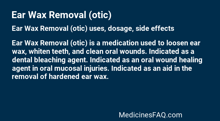 Ear Wax Removal (otic)