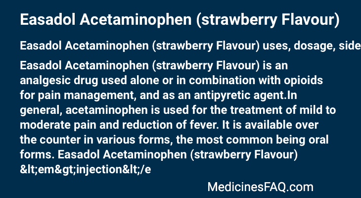 Easadol Acetaminophen (strawberry Flavour)