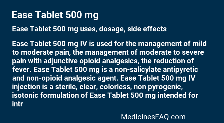 Ease Tablet 500 mg