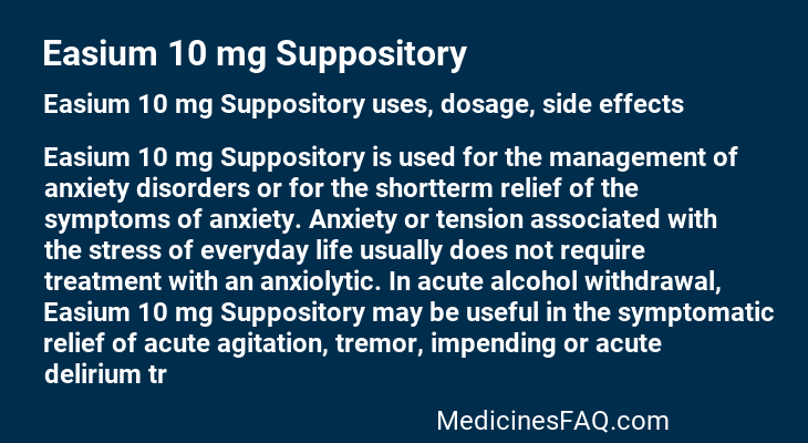 Easium 10 mg Suppository