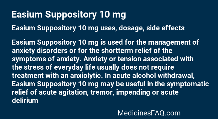 Easium Suppository 10 mg
