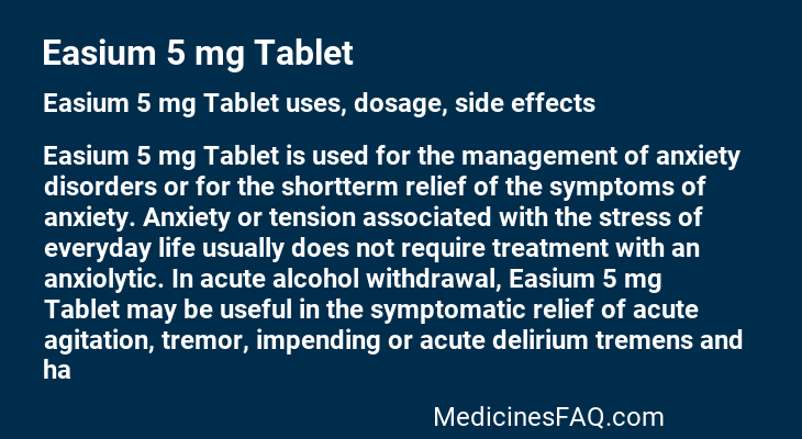 Easium 5 mg Tablet