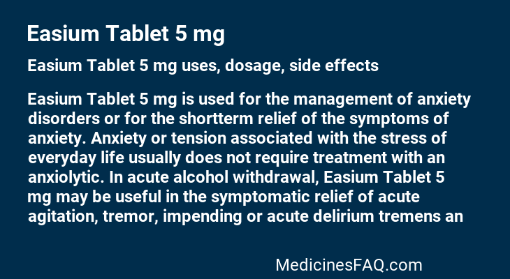 Easium Tablet 5 mg