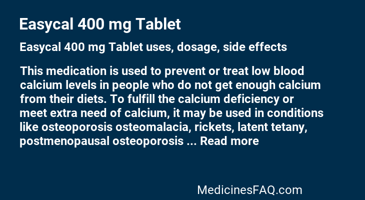 Easycal 400 mg Tablet