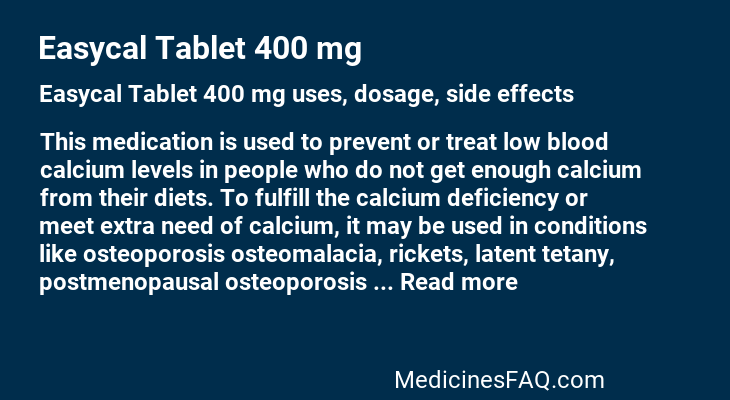 Easycal Tablet 400 mg