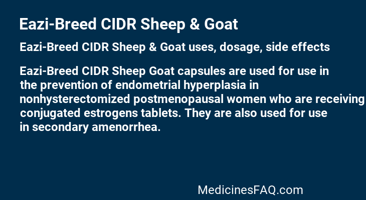 Eazi-Breed CIDR Sheep & Goat