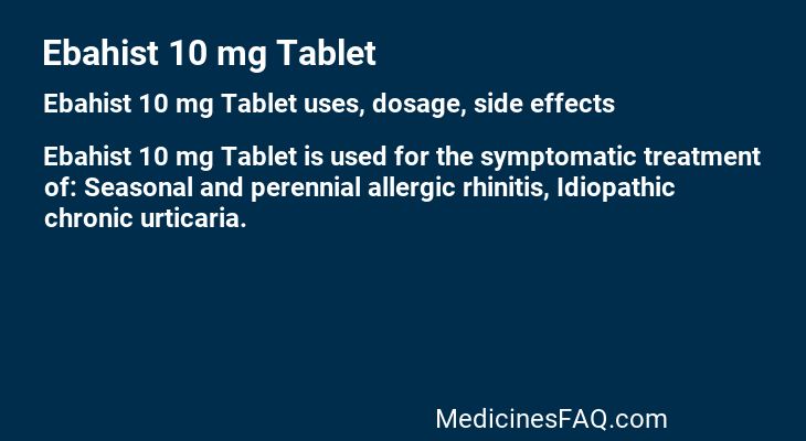 Ebahist 10 mg Tablet