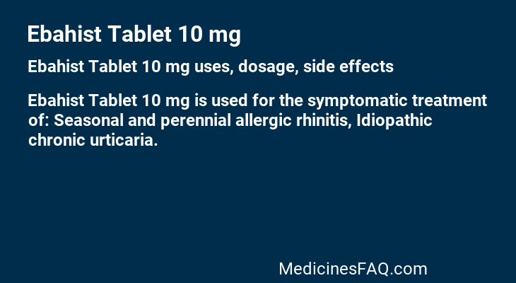 Ebahist Tablet 10 mg