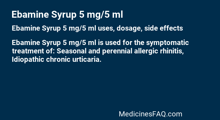 Ebamine Syrup 5 mg/5 ml