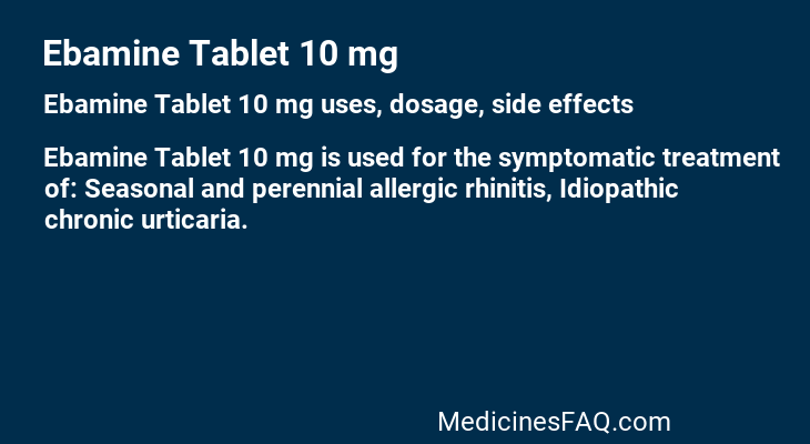 Ebamine Tablet 10 mg