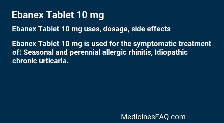 Ebanex Tablet 10 mg