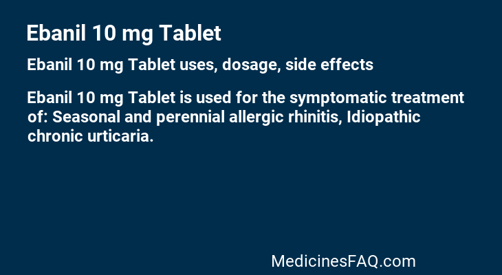 Ebanil 10 mg Tablet