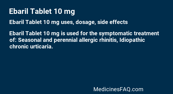 Ebaril Tablet 10 mg