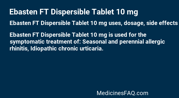 Ebasten FT Dispersible Tablet 10 mg
