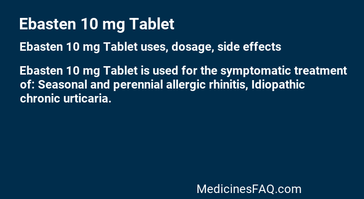 Ebasten 10 mg Tablet