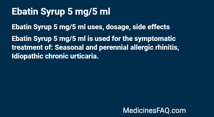 Ebatin Syrup 5 mg/5 ml