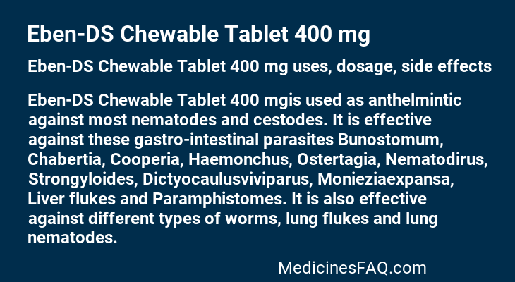 Eben-DS Chewable Tablet 400 mg
