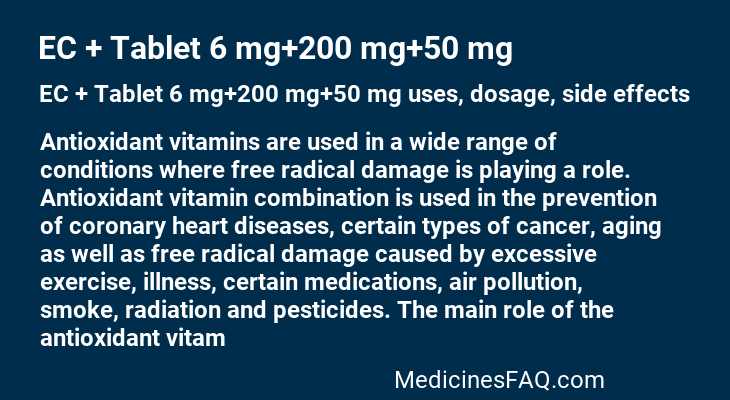 EC + Tablet 6 mg+200 mg+50 mg