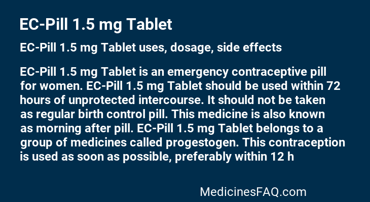 EC-Pill 1.5 mg Tablet