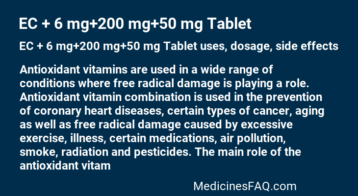 EC + 6 mg+200 mg+50 mg Tablet