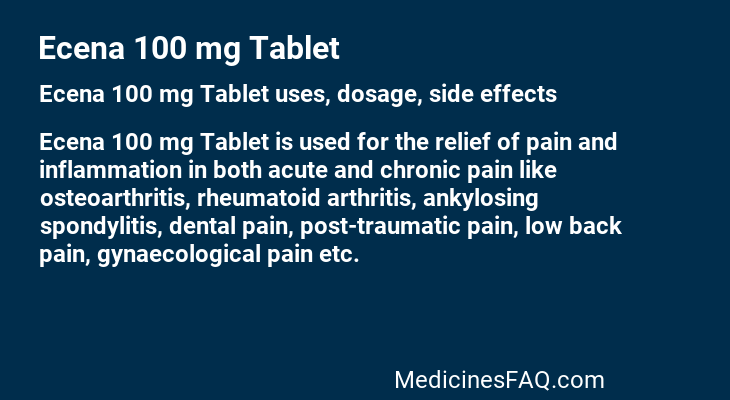 Ecena 100 mg Tablet