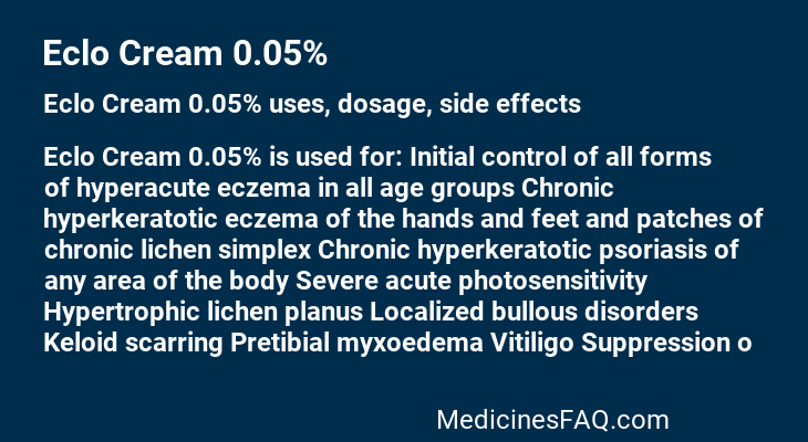 Eclo Cream 0.05%