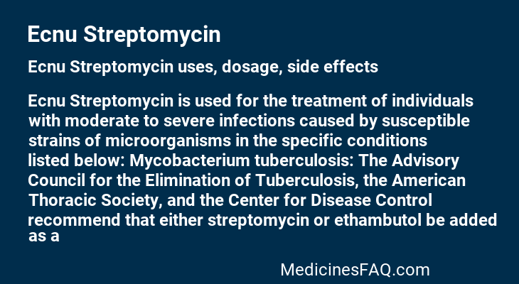 Ecnu Streptomycin