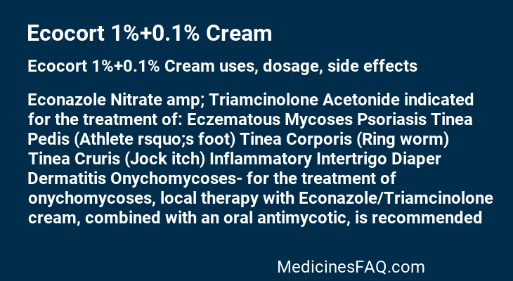 Ecocort 1%+0.1% Cream