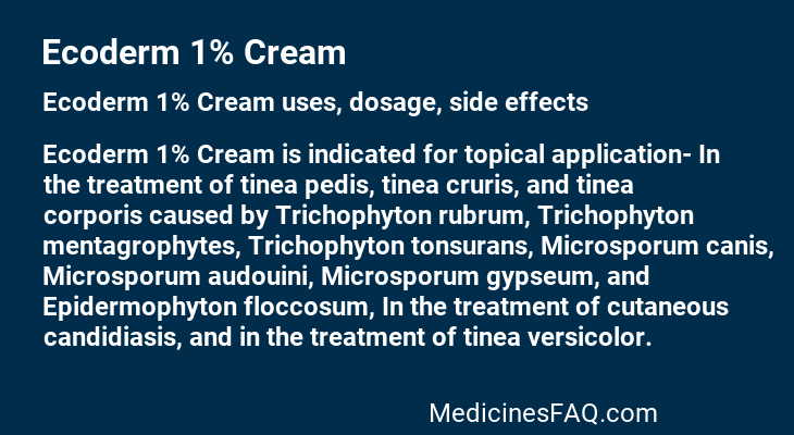 Ecoderm 1% Cream